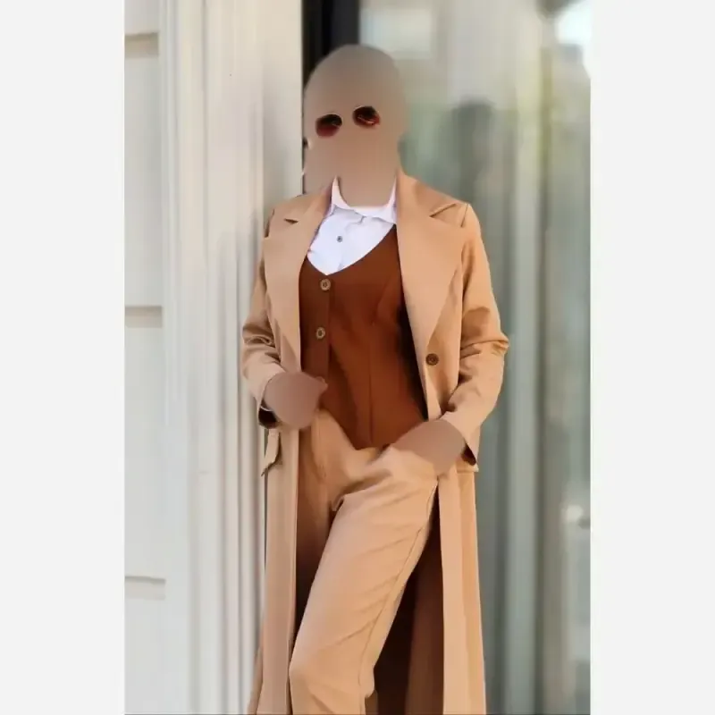 ست سه تیکه کلارا لانگ کت جلیقه و شلوار سوپر مازراتی - تصویر 3