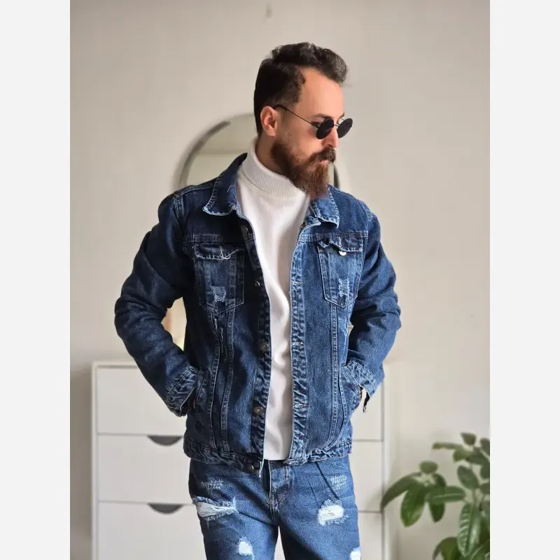 کاپشن لی مردانه رنگ ذغالی بدون خز سایز M تا XXL - تصویر 2