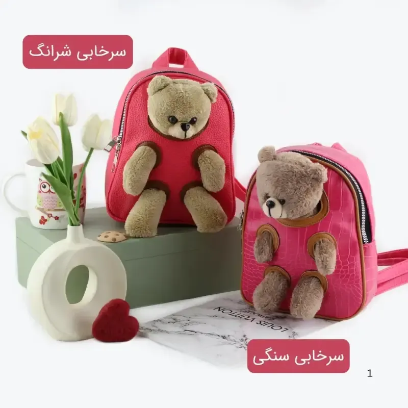 کوله پشتی چرم مصنوعی روزمره زنانه ابعاد 22 در 17 سانتیمتر - تصویر 2