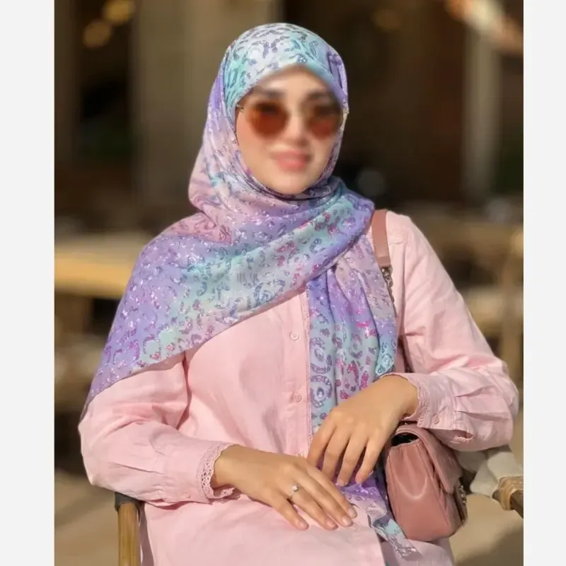 روسری نخی طرح آنجل قواره 110 دخترانه شاد - تصویر 13