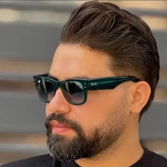 عینک آفتابی ری بن مدل ویفرر ریورس Ray-Ban RBR0502S با فریم کائوچویی و محافظت UV400 - تصویر 19