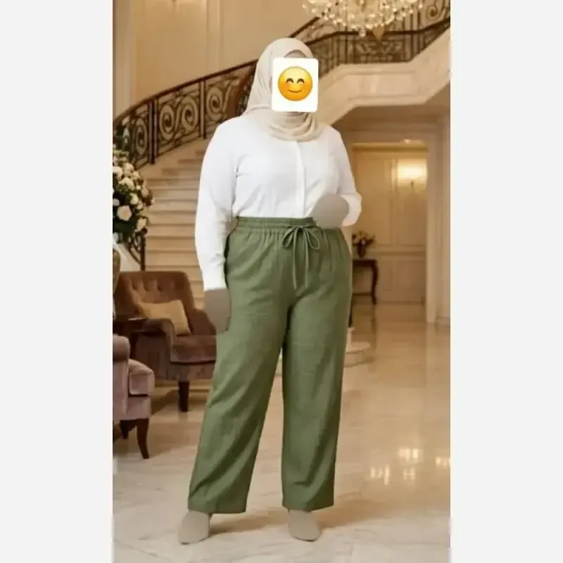 شلوار بگ راحتی زنانه سایز بزرگ جنس سوپر آیوا گرم بالا - تصویر 9
