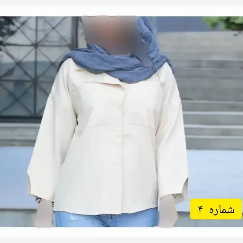 مانتو کتی زنانه کوتاه جنس شانتو صوفیا سایز بزرگ - تصویر 4