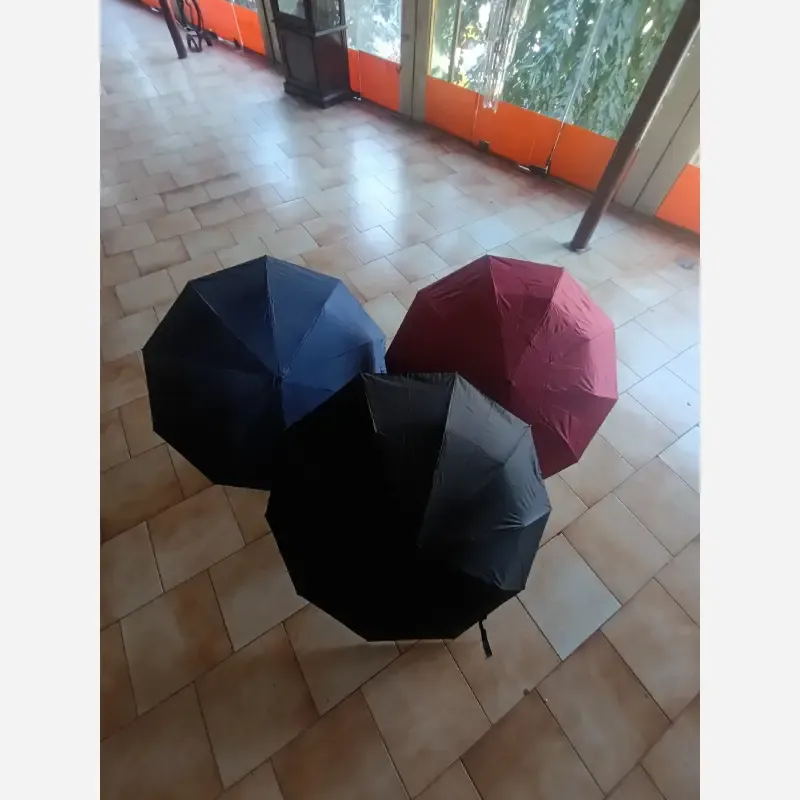 چتر اتوماتیک طوفان دسته چوب 10 فنر قواره بزرگ ضد باد دو نفره واترپروف آب گریز - تصویر 5