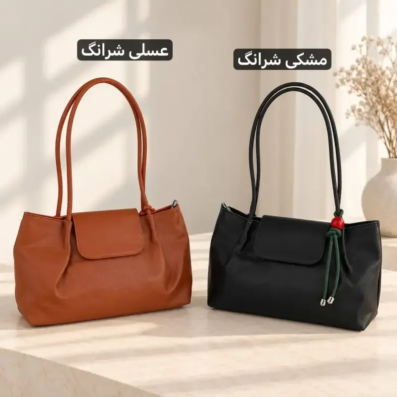کیف دستی زنانه روزمره چرم مصنوعی ابعاد 37 در 23 سانتیمتر - تصویر 6