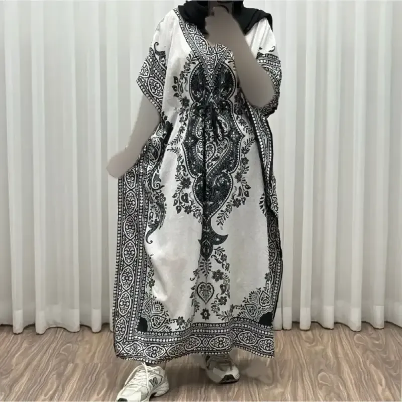 پیراهن پانچ زنانه سیلک هندی فری سایز مناسب تا 54 با قابلیت تنظیم سایز (گتدار) - تصویر 12