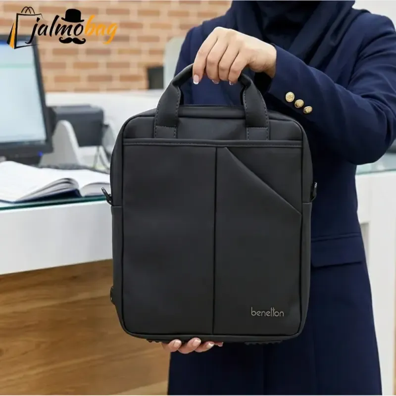 کیف اداری و لپتاپی 3 کاره اسپرت پارچه اسکین مناسب لپتاپ 14.1 اینچ مردانه و زنانه - تصویر 2