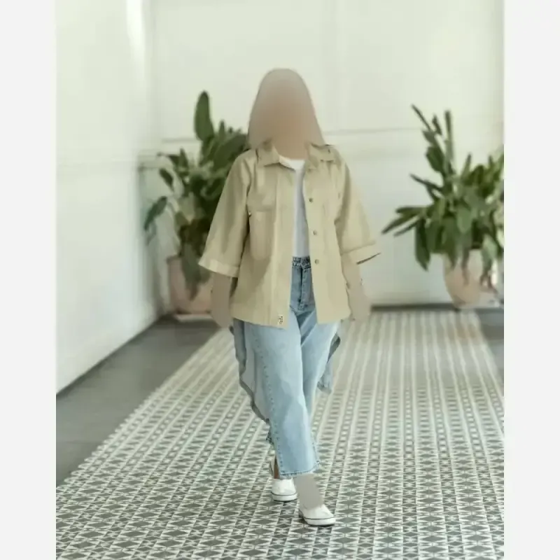 شومیز لینن مدل لارا قد 70 رنگبندی پاستیلی سایز بزرگ تک سایز
