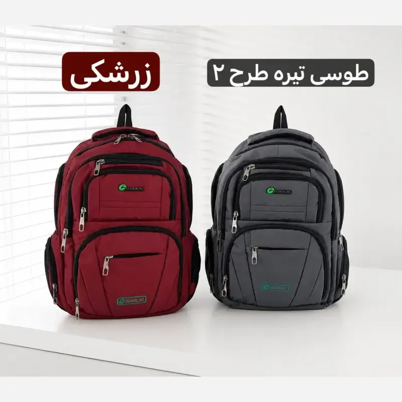 کوله پشتی برزنت اسپرت مناسب لپتاپ و مدرسه با ابعاد 50 در 40 سانتیمتر - تصویر 6