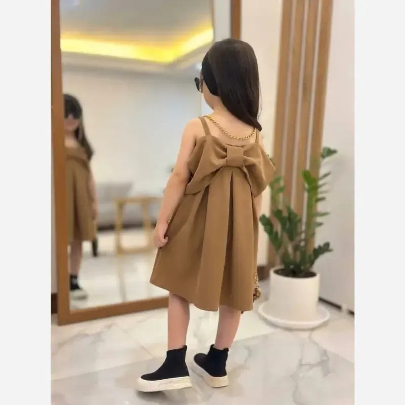 سارافون دخترانه مازراتی طرح پاپیون سایز 40 تا 60 مناسب 2 تا 11 سال - تصویر 3