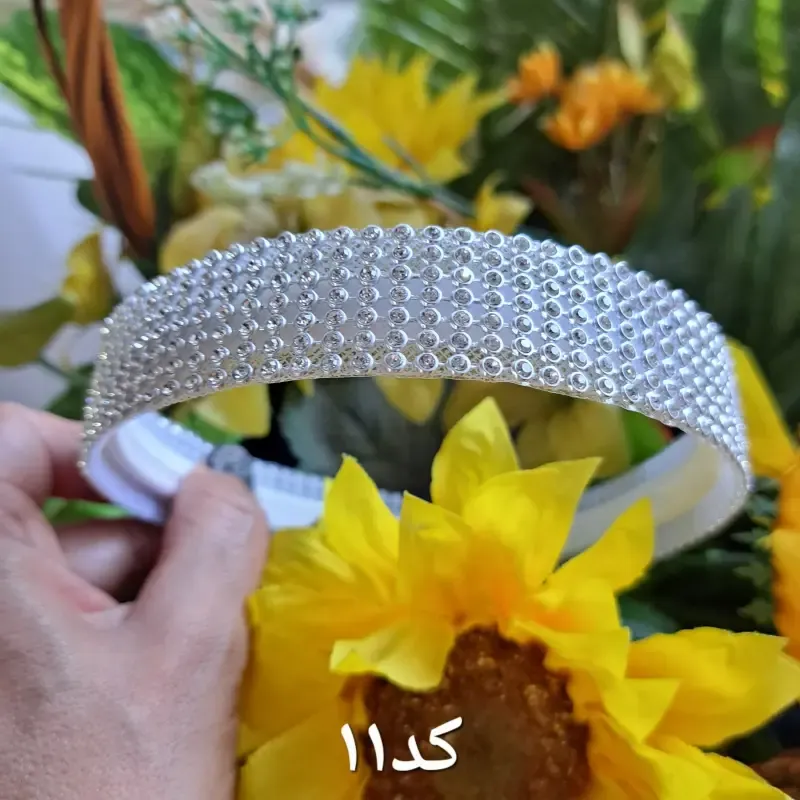 تل مجلسی گیپور سه بعدی گلدار زنانه سفید کرم بادمجانی زرشکی - تصویر 16