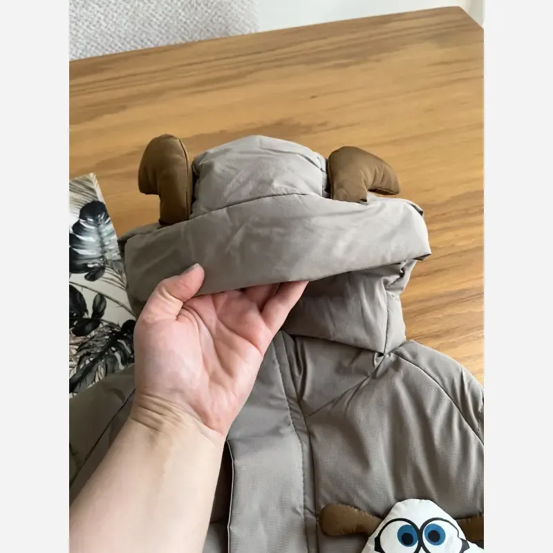 کاپشن بچگانه وارداتی ضخیم ضدآب کلاهدار اسپرت مناسب 1 تا 5 سال - تصویر 8