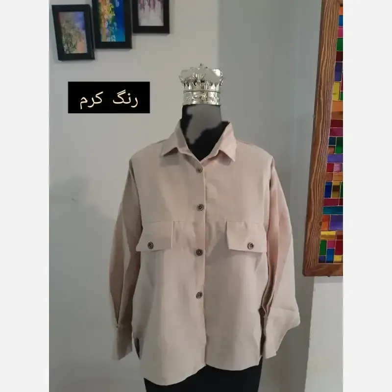 مانتو پانچ کوتاه اسپرت دانشجویی قواره دار جنس لینن - تصویر 5