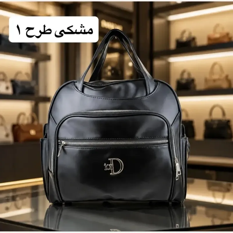 کیف زنانه چرم مصنوعی روزمره مسافرتی مهمانی سه بند - تصویر 2