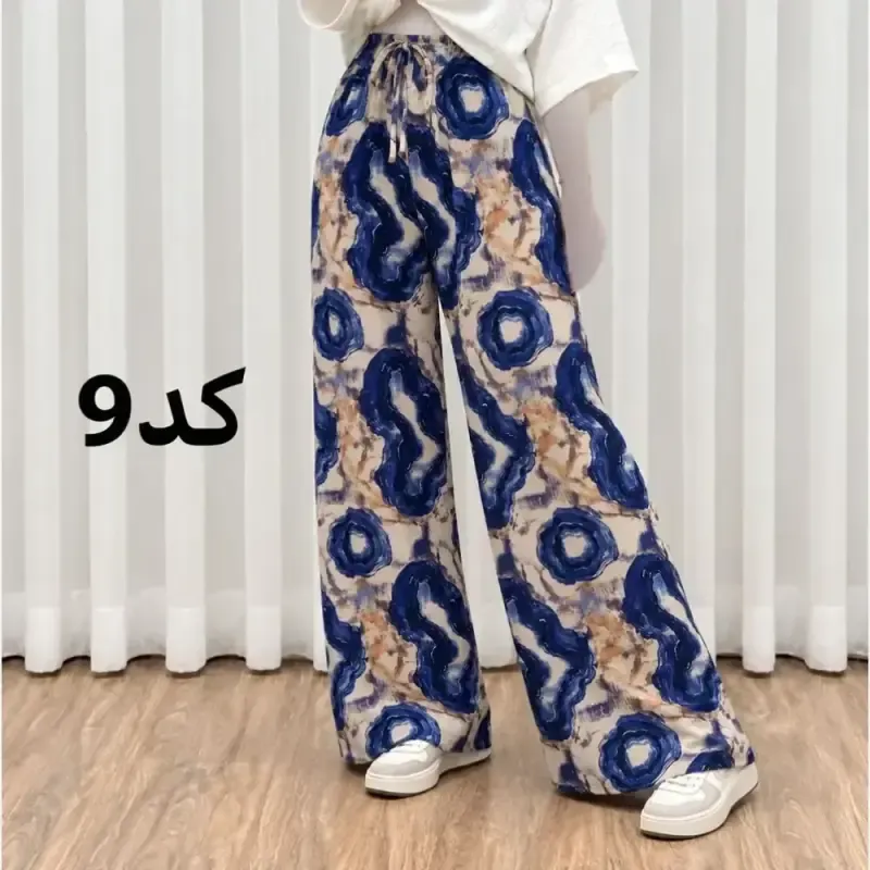 شلوار راحتی نخی پارچه خارجی فری سایز مناسب تا سایز 50 - تصویر 10