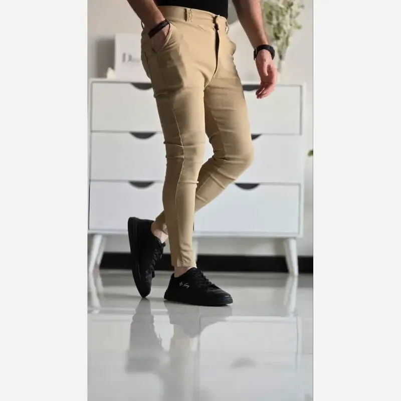 شلوار کتان اسپرت و جذب مردانه پارچه بنگال سایز بزرگ - تصویر 6