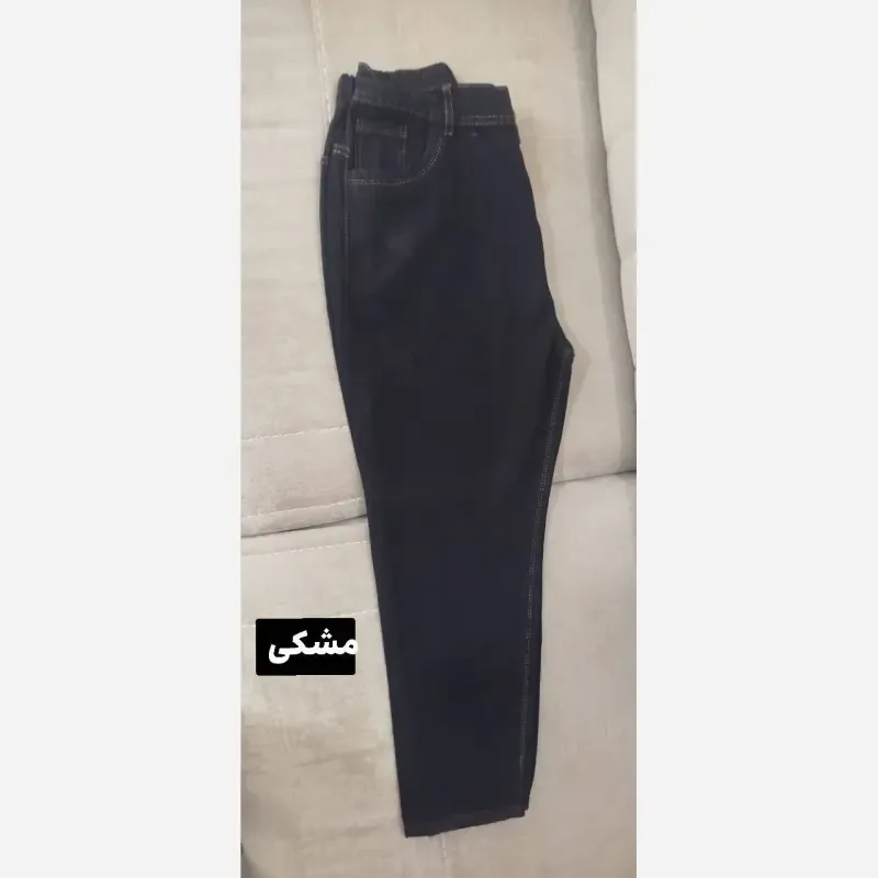 شلوار مام استایل جین کمر کش قد 90 زنانه و دخترانه رنگ بندی متنوع - تصویر 3