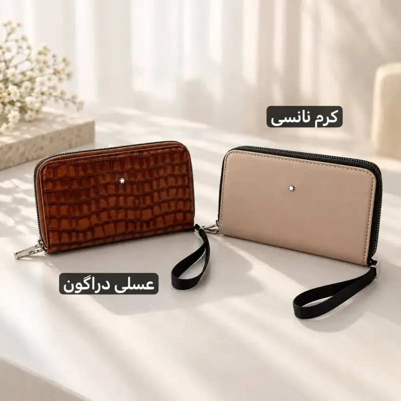 کیف مردانه چرم مصنوعی روزمره جا موبایل و جاکارتی - تصویر 8