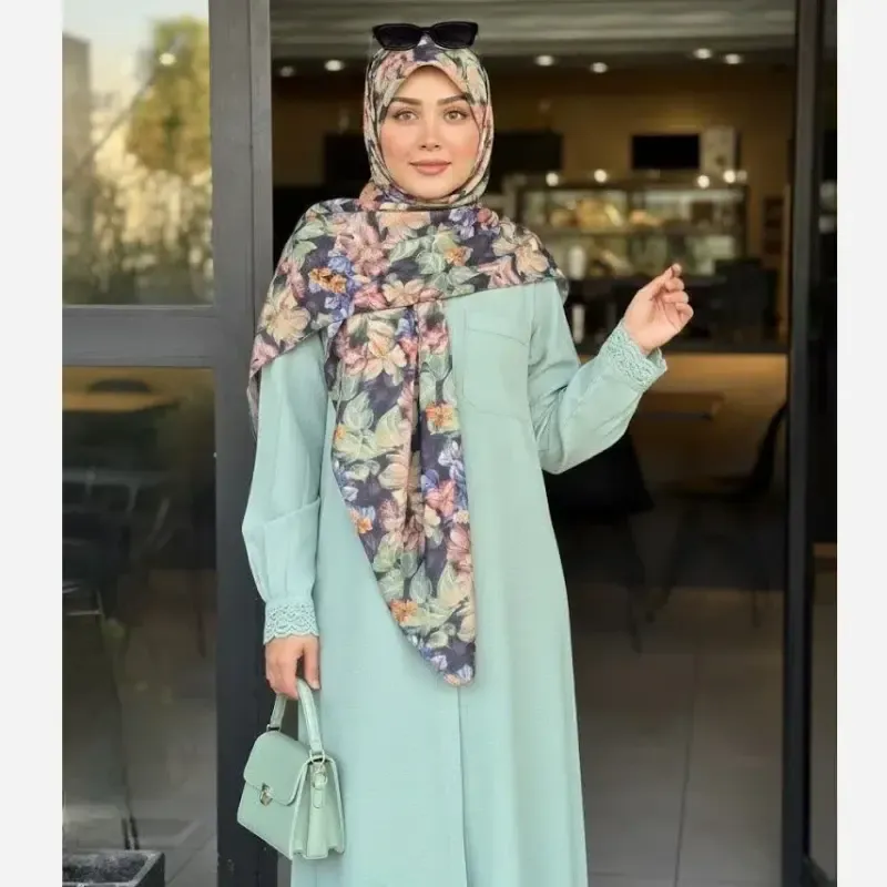 روسری نخ کاستوم طرح دلسا سایز 140 زنانه - تصویر 7