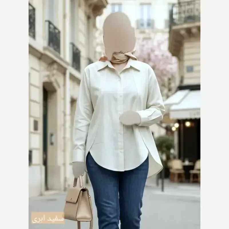 تونیک لینن زنانه مدل ملین سایز بزرگ 38 تا 50 - تصویر 6
