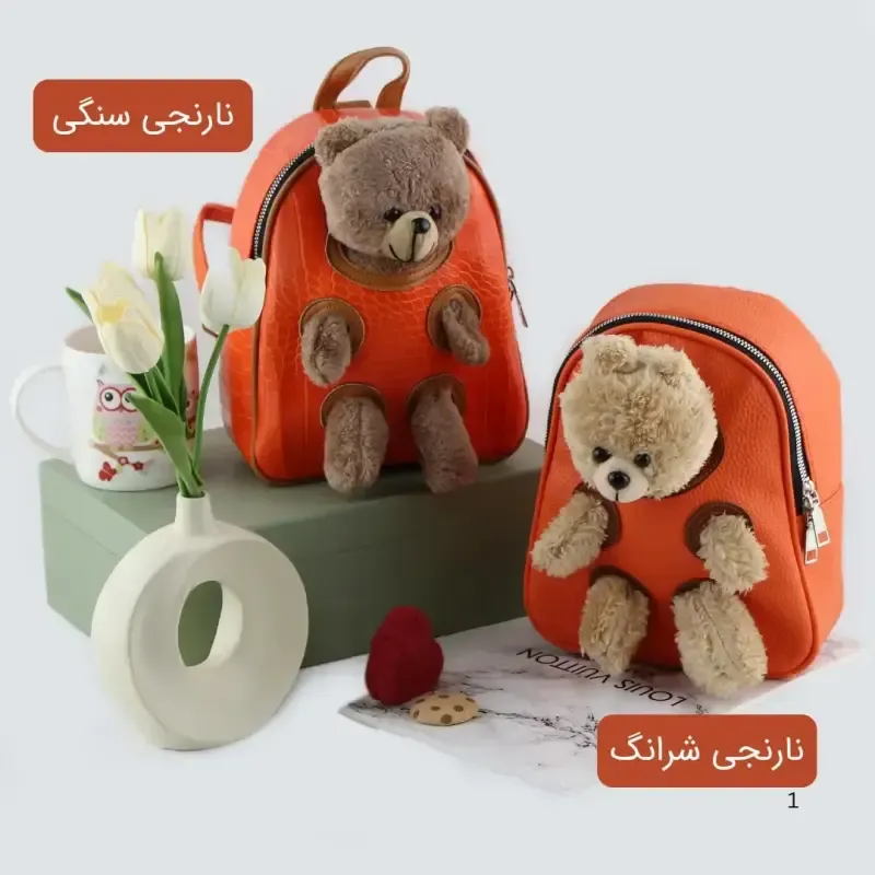 کوله پشتی چرم مصنوعی روزمره زنانه ابعاد 22 در 17 سانتیمتر - تصویر 4