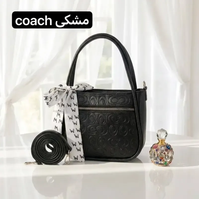 کیف پاسپورتی چرم مصنوعی زنانه مشکی ابعاد 25 در 20 سانتیمتر - تصویر 8