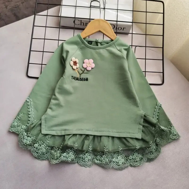 سارافون مجلسی دخترانه دورس و گیپور سایز 1 تا 5 سال - تصویر 2