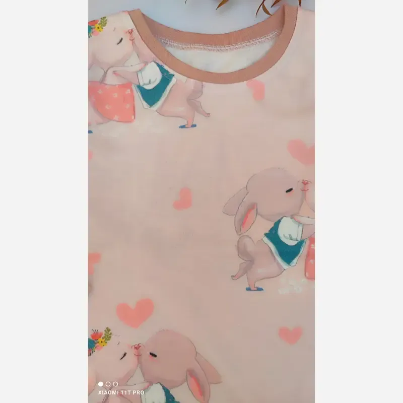 بلوز و شلوار راحتی خرگوش دخترانه سایز 35 و 40 برند sed - تصویر 3