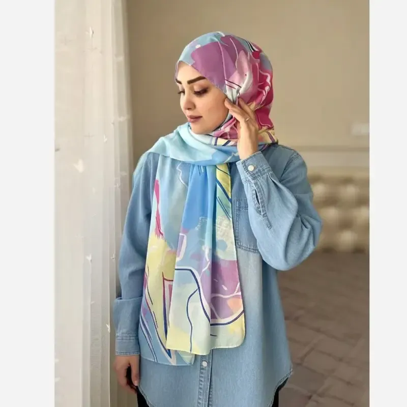 شال نخ کاستوم رکسانا عرض 70 طول 2 متر - تصویر 3