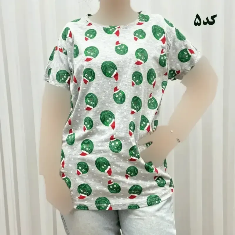 تیشرت طرحدار H&M کد 1170 آبرفت و رنگ رفت ندارد چروک نمیشود سایزبندی کامل S تا XXXL - تصویر 11