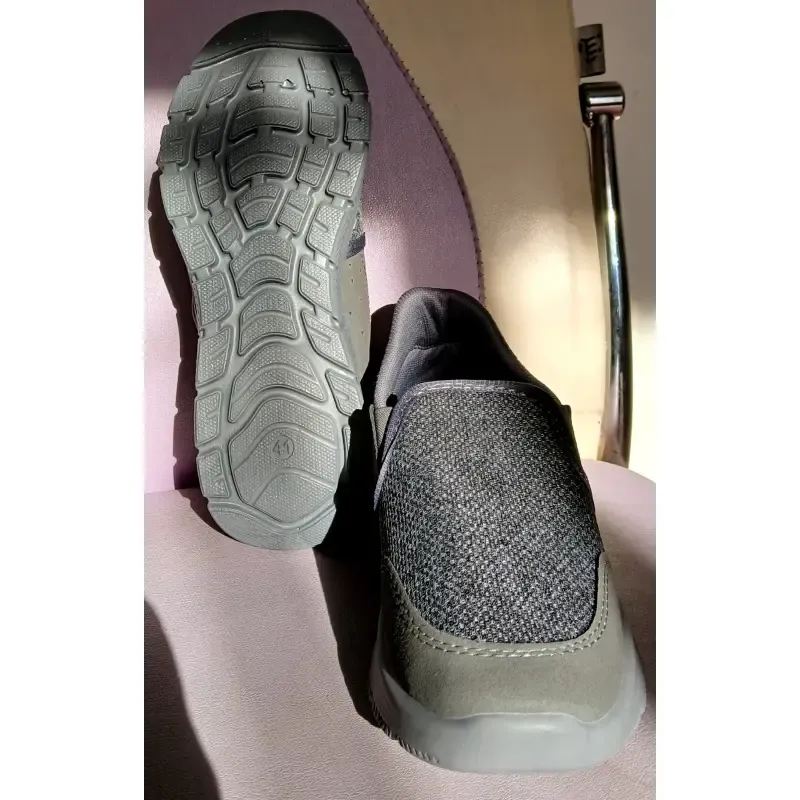 کفش راحتی مردانه اسکیچرز رنگ طوسی زیره pu - تصویر 3