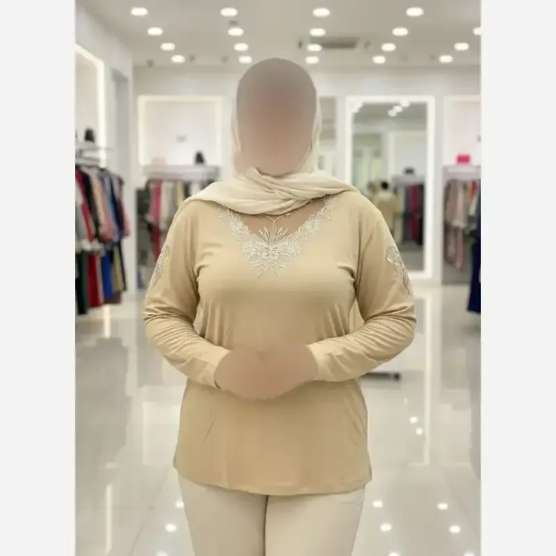 شومیز گیپوردار مجلسی مدل مهگل پارچه ویسکوز تیپ لاکرا فری سایز - تصویر 20