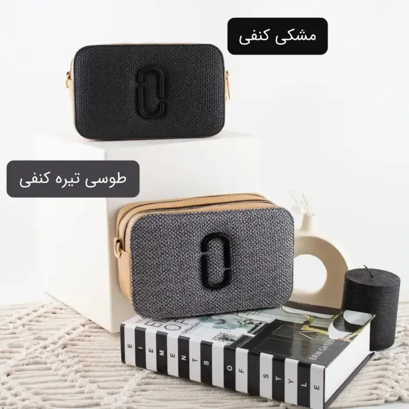 کیف پاسپورتی چرم مصنوعی اسپرت و روزمره دارای بند بلند و دو جیب بیرونی - تصویر 8