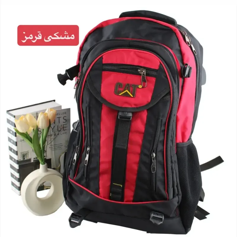 کوله پشتی روزمره و مدرسه پارچه ای دارای بند بلند و جیب دار - تصویر 4