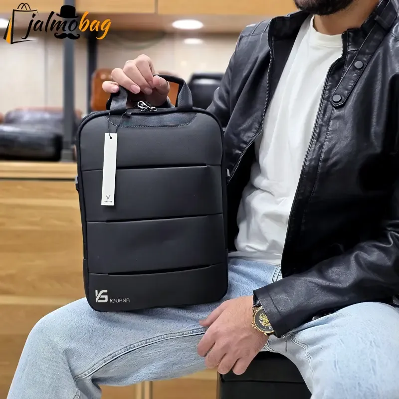 کیف دوشی و دستی جادار ضد آب ترکیب اسکین و برزنت خارجی - تصویر 2
