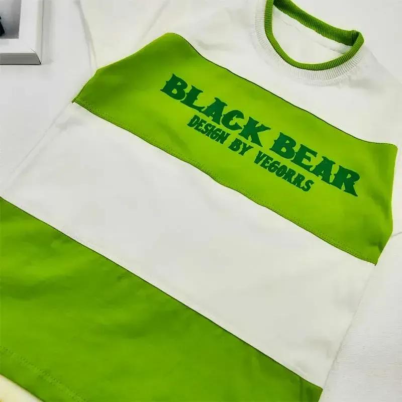 تیشرت پسرانه طرح BLACK یقه گرد پنبهای مناسب بهار و تابستان - تصویر 3