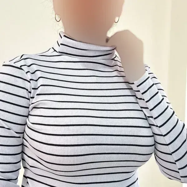 بلوز یقه اسکی کبریتی زنانه کد 1226 مناسب سایز 38 تا 46 - تصویر 8