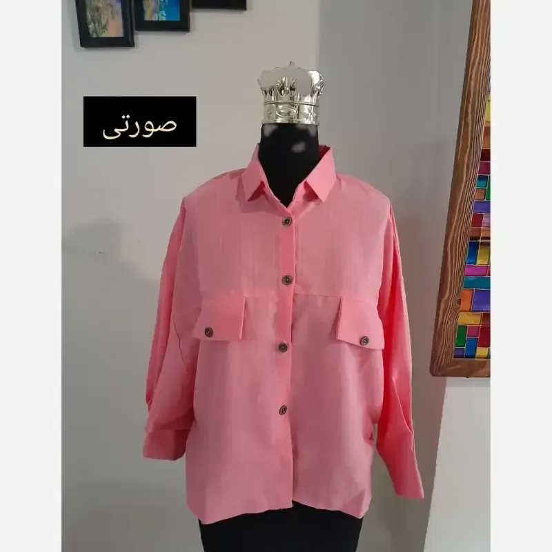 مانتو پانچ کوتاه اسپرت دانشجویی قواره دار جنس لینن - تصویر 4