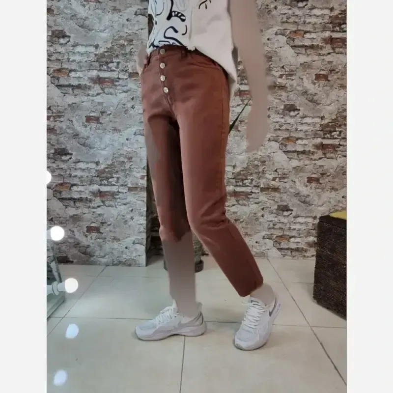 شلوار جین رنگی مام استایل ترک سایز 29 تا 31 - تصویر 7