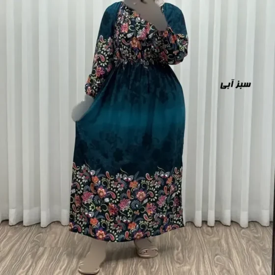 پیراهن ساحلی نخی زنانه فری سایز مدل حاشیه ترمه مناسب سایز 38 تا 50