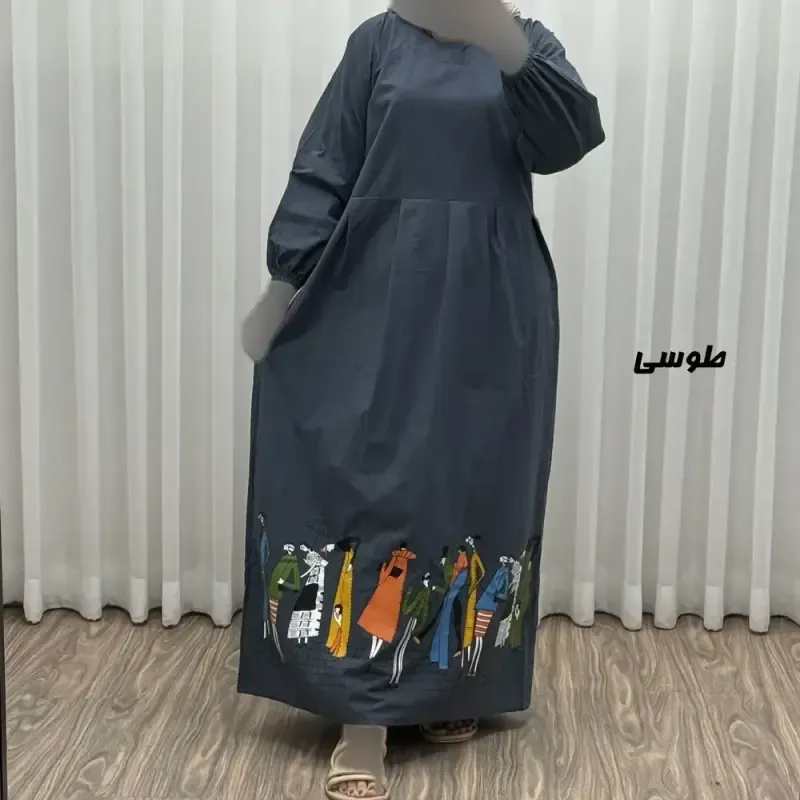 پیراهن ساحلی زنانه لینن فری سایز مدل کمرکش مناسب تا سایز 48 - تصویر 7