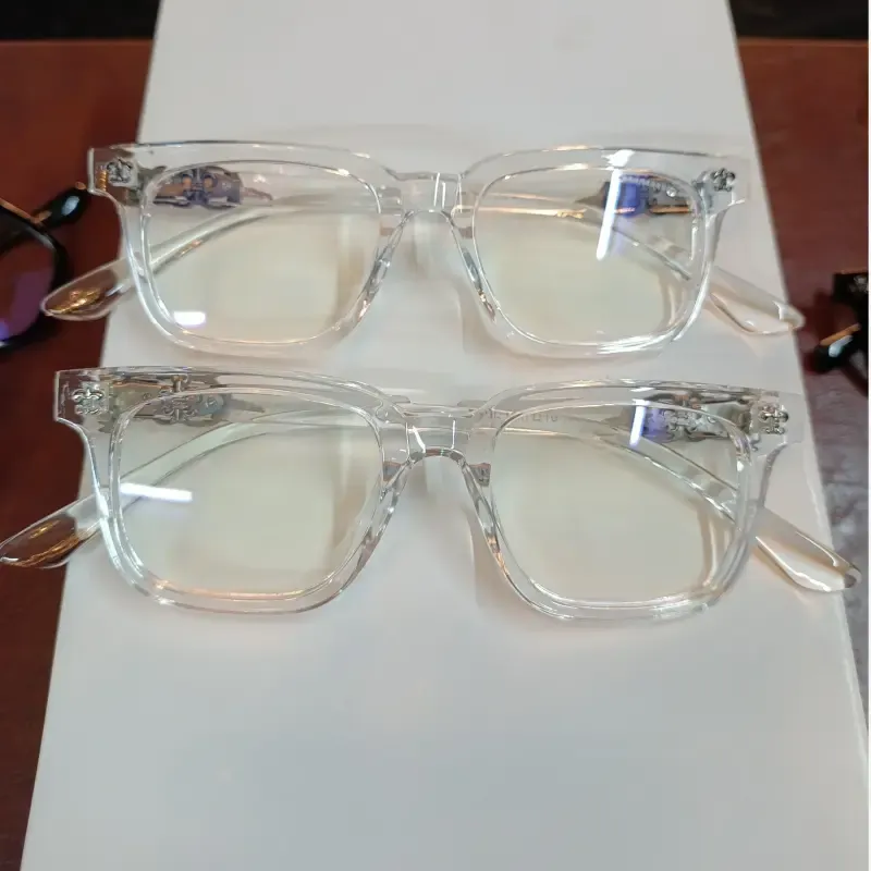 عینک طبی بلوکات و UV400 کروم هارتز فریم TR90 نرم و نشکن مناسب کامپیوتر و موبایل رنگ کرم - تصویر 3