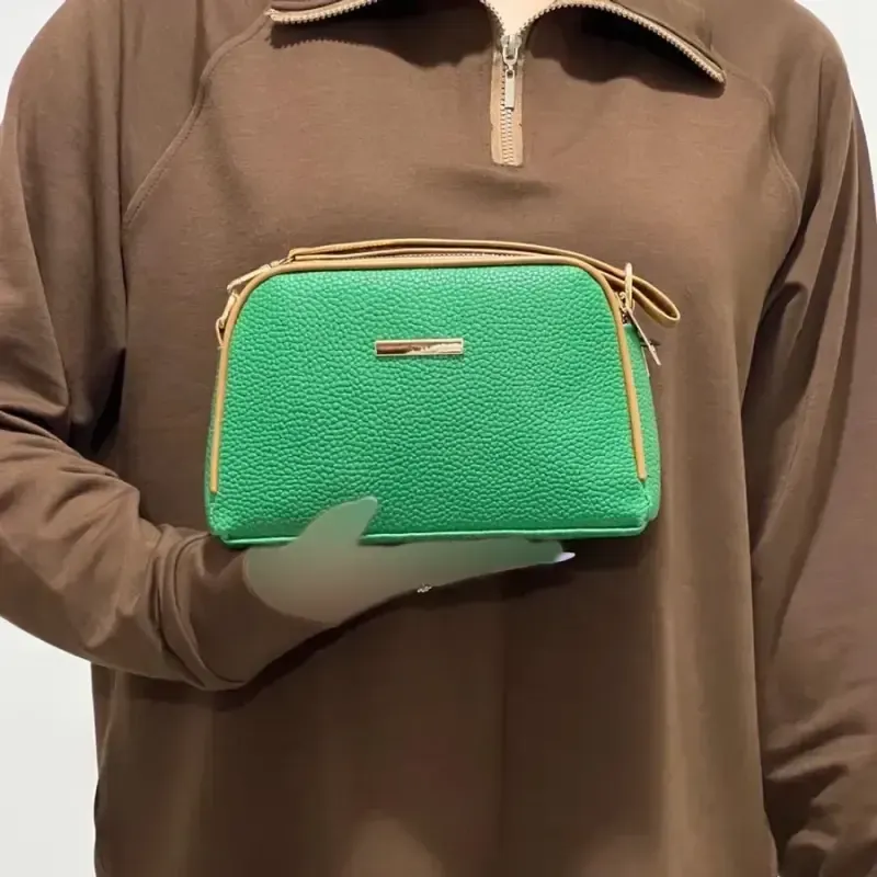 کیف دستی و دوشی زنانه شرانگ مغذی دوزی شده کد1390 - تصویر 5