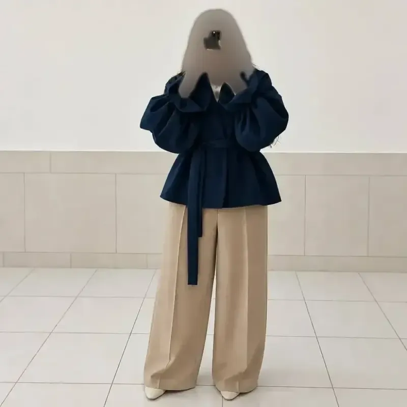 کت شلوار مجلسی زنانه جنس مازراتی دوخت مزونی رنگ بندی متنوع - تصویر 8