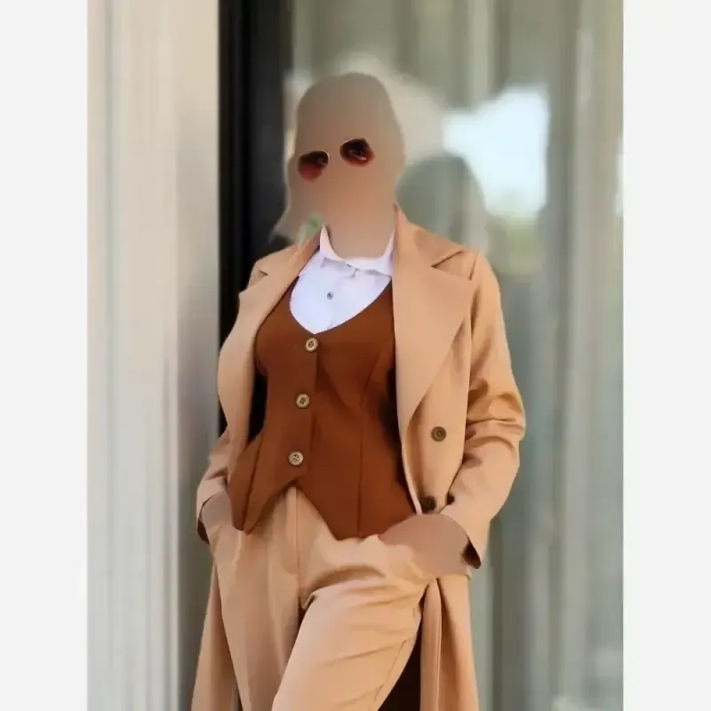 ست سه تیکه کلارا لانگ کت جلیقه و شلوار سوپر مازراتی - تصویر 2