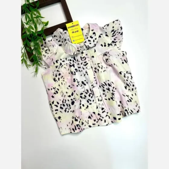 تاپ شومیز دخترانه نخی خنک مناسب 4 تا 10 سال