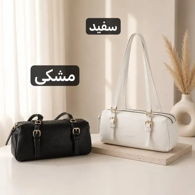 کیف زنانه چرم مصنوعی روزمره ابعاد 28 در 12 سانتیمتر - تصویر 7