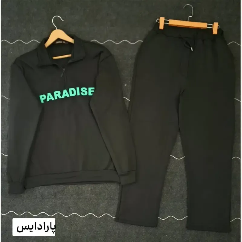 ست هودی شلوار دورس تو کرکی نیم زیپ مردانه - تصویر 6