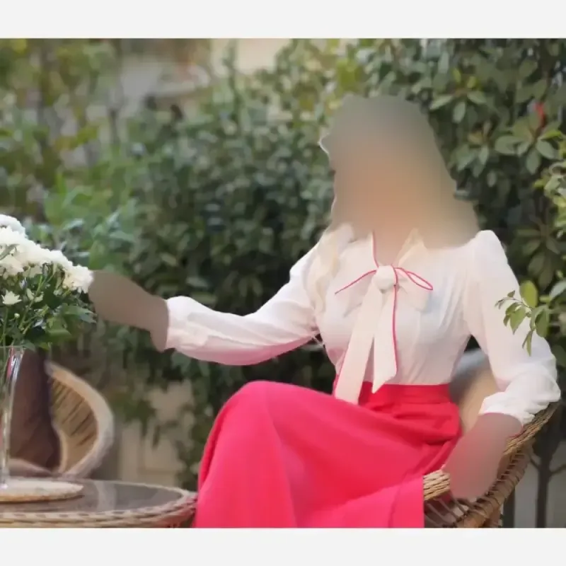 پیراهن زنانه مدل بهاره بالاتنه ابروبادی و دامن سوپر مازراتی با کمربند - تصویر 3