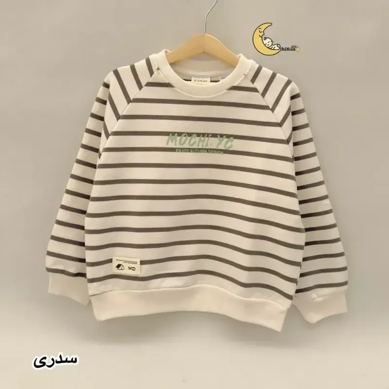 بلوز دورس راه راه پنبه درجه یک دخترانه و پسرانه 9 ماه تا 7 سال در 4 رنگ - تصویر 4